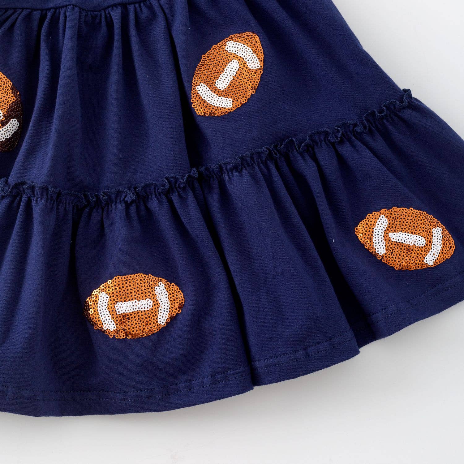 blue sequin football dress Dallas Sequin Football Tiered Mini Dress main image 1